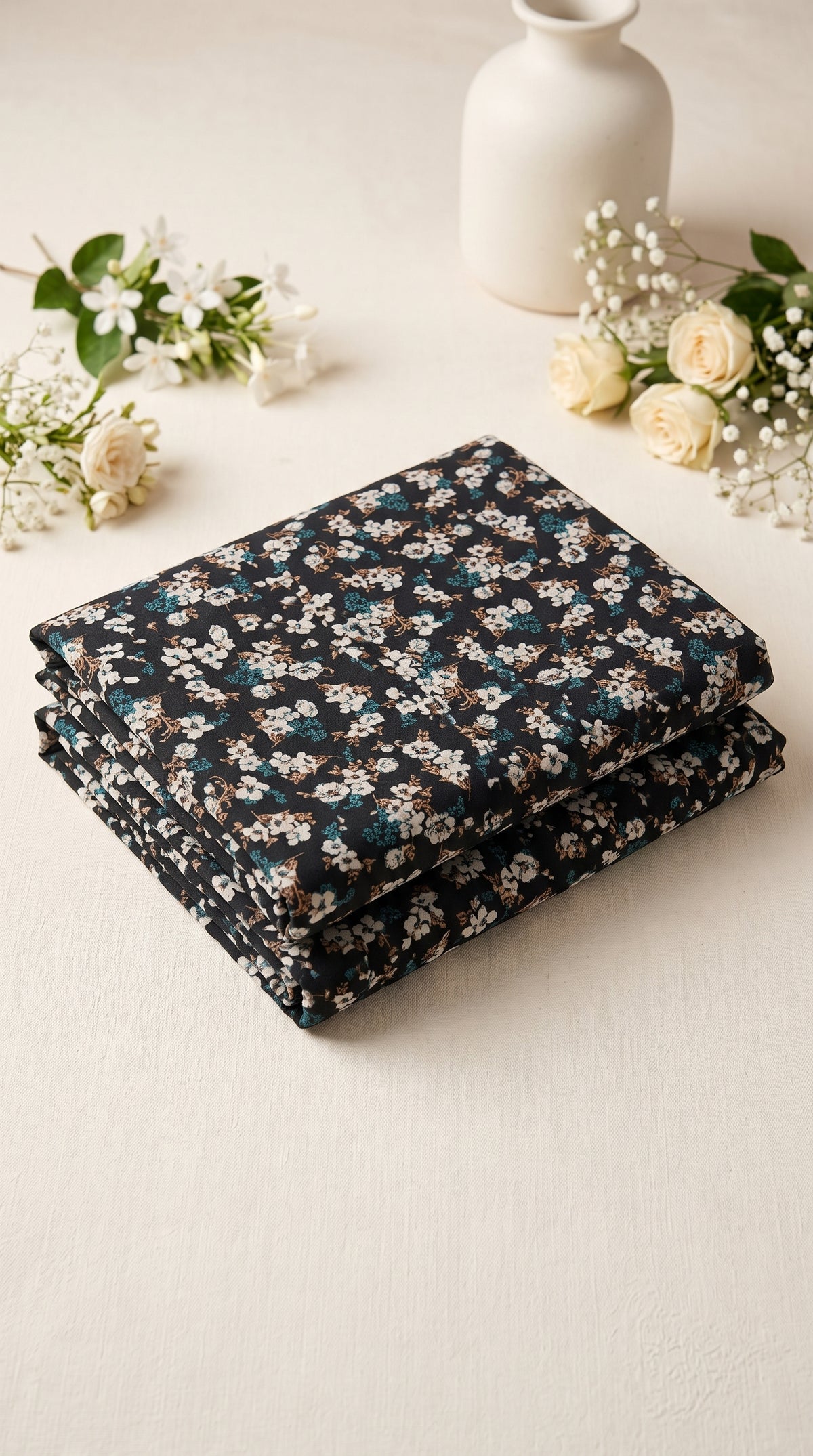 2 Piece Printed Banadora Lawn Unstitched Suit - Midnight Blossom