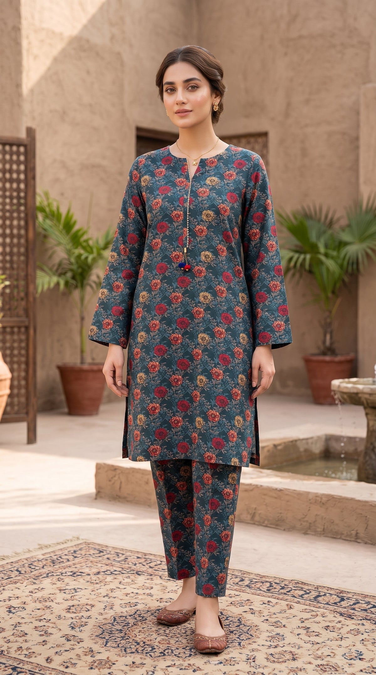 2 Piece Printed Banadora Lawn Unstitched Suit - Twilight Bloom