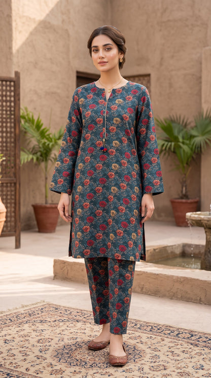 2 Piece Printed Banadora Lawn Unstitched Suit - Twilight Bloom