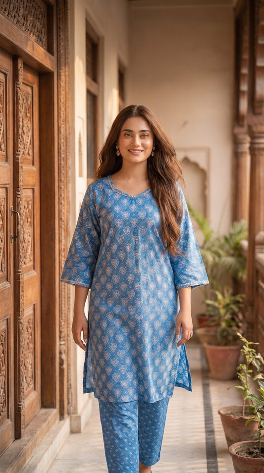 Women's Unstitched Printed Poly Lawn 2 Piece Suit –  Sky Bloom