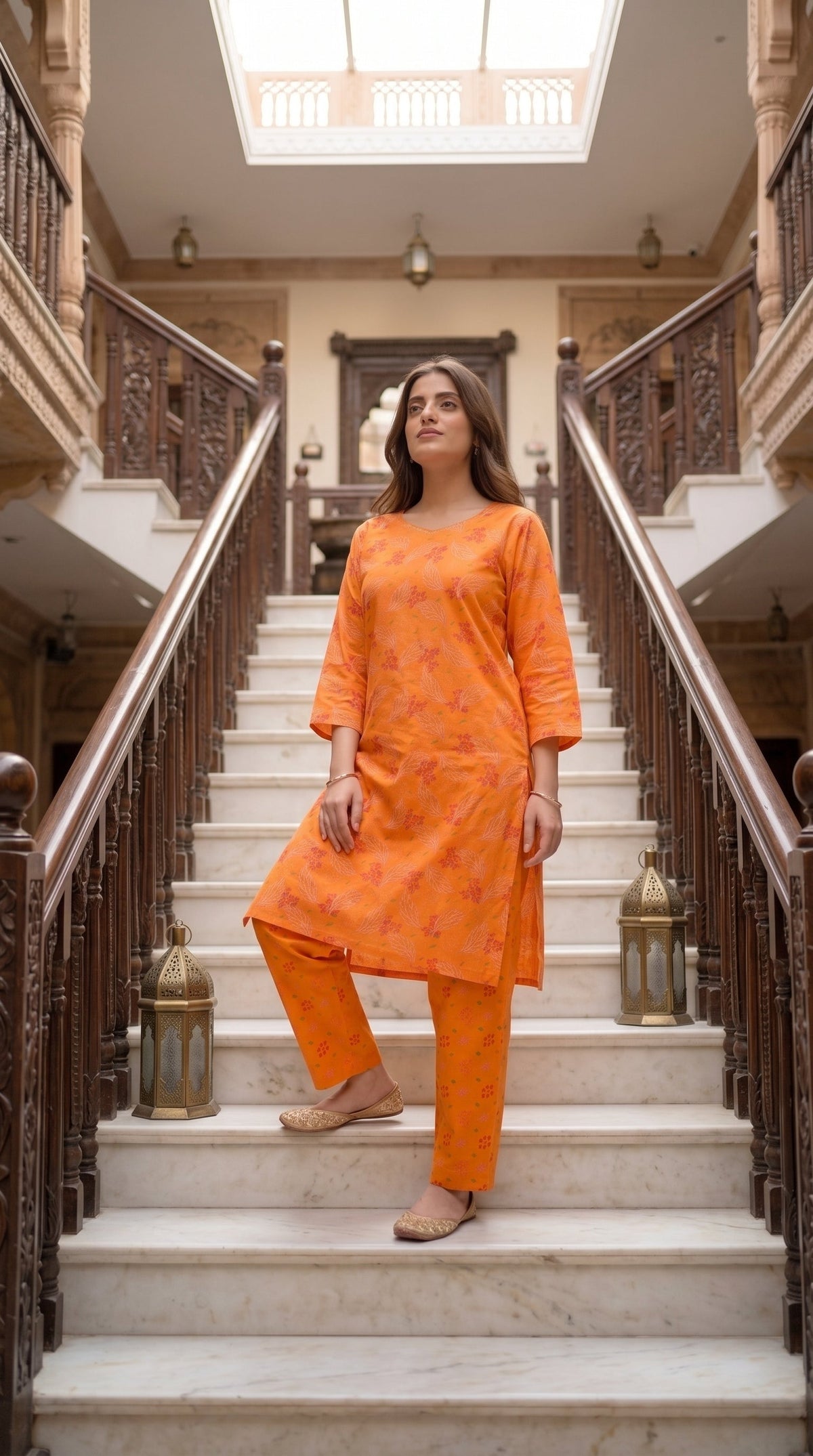 Women's Unstitched Printed Poly Lawn 2 Piece Suit –  Amber Petal Grace