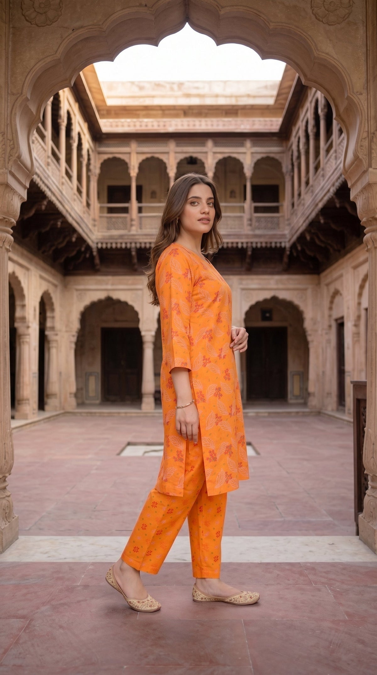 Women's Unstitched Printed Poly Lawn 2 Piece Suit –  Amber Petal Grace