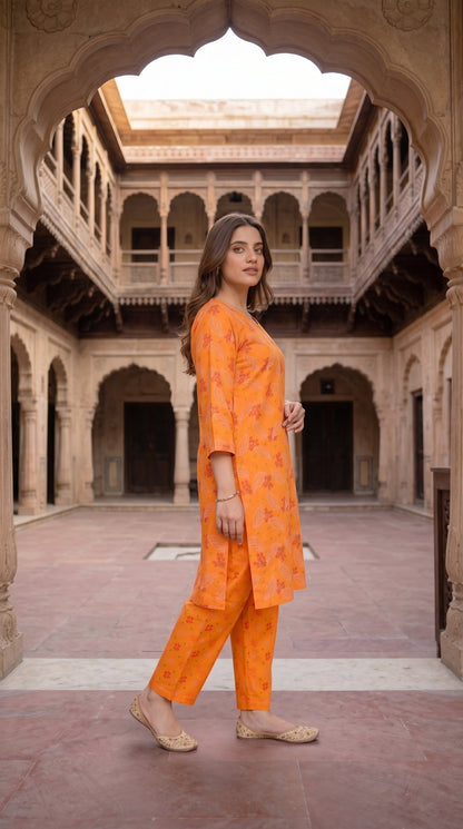 Women's Unstitched Printed Poly Lawn 2 Piece Suit –  Amber Petal Grace