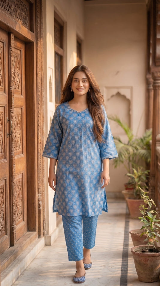 Women's Unstitched Printed Poly Lawn 2 Piece Suit –  Sky Bloom