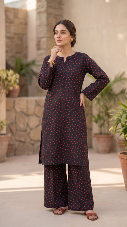 2 Piece Printed Banadora Lawn Unstitched Suit - Scarlet Charm